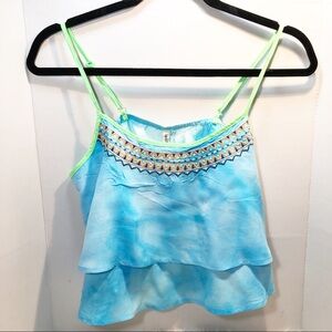 Leshop Blue Spaghetti Strap Cami Top NWT